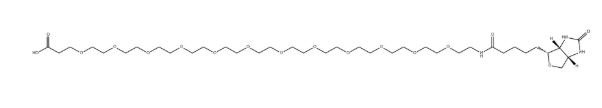 Biotin-PEG12-COOH，CAS号1621423-14-0，生物素-十二聚乙二醇-丙酸.png