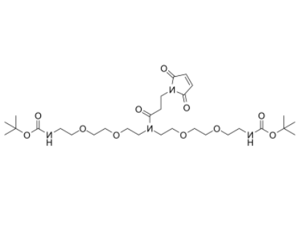 N-Mal-N-bis(PEG2-NH-Boc) 