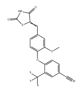 1055361-35-7，4-[4-[(Z)-(2,4-二氧-1,3-噻唑-5-亚基甲基)-2-甲氧基苯氧 基]-3-(三氟甲基)苯甲腈.png