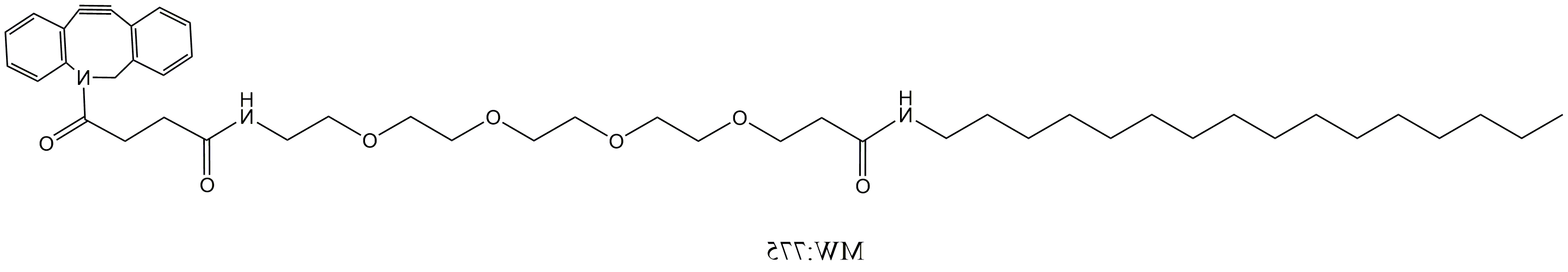 DBCO-PEG4-C16，二苯基环辛炔-四聚乙二醇-棕榈酸
