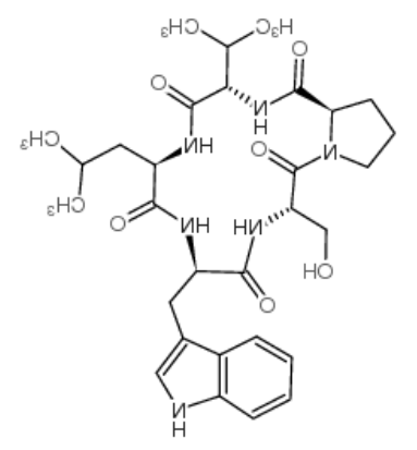 Cyclo(-D-Ser-Pro-D-Val-Leu-D-Trp) 